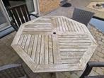 Teak terrastafel met 4 stoelen., Tuin en Terras, Ophalen