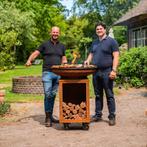 BBQ Plancha Hermano XL 80 Cortenstaal met houtopslag NW