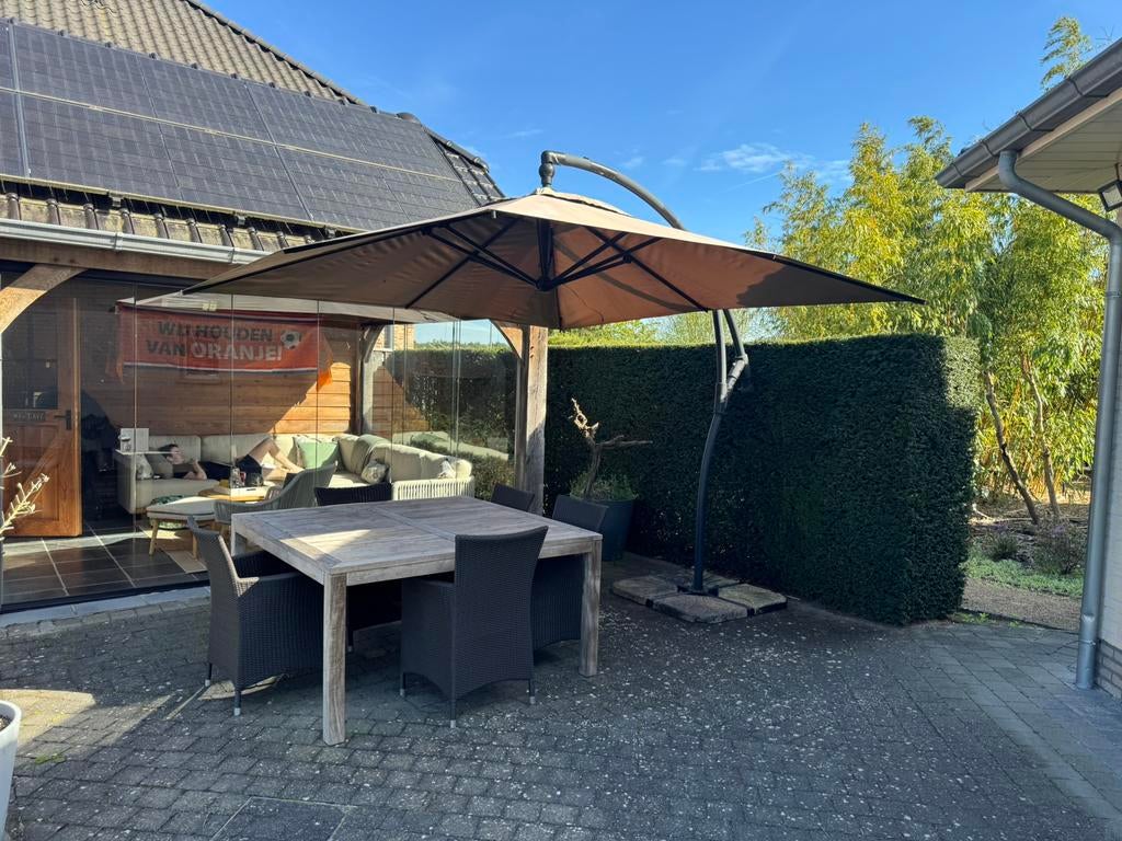 Zweefparasol Madison 3x3m, Ophalen, Zweefparasol, 3 tot 4 meter, Verstelbaar
