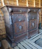 Buffet deux-corps Henri II en chêne sculpté - XIXe siècle, Antiquités & Art, Enlèvement