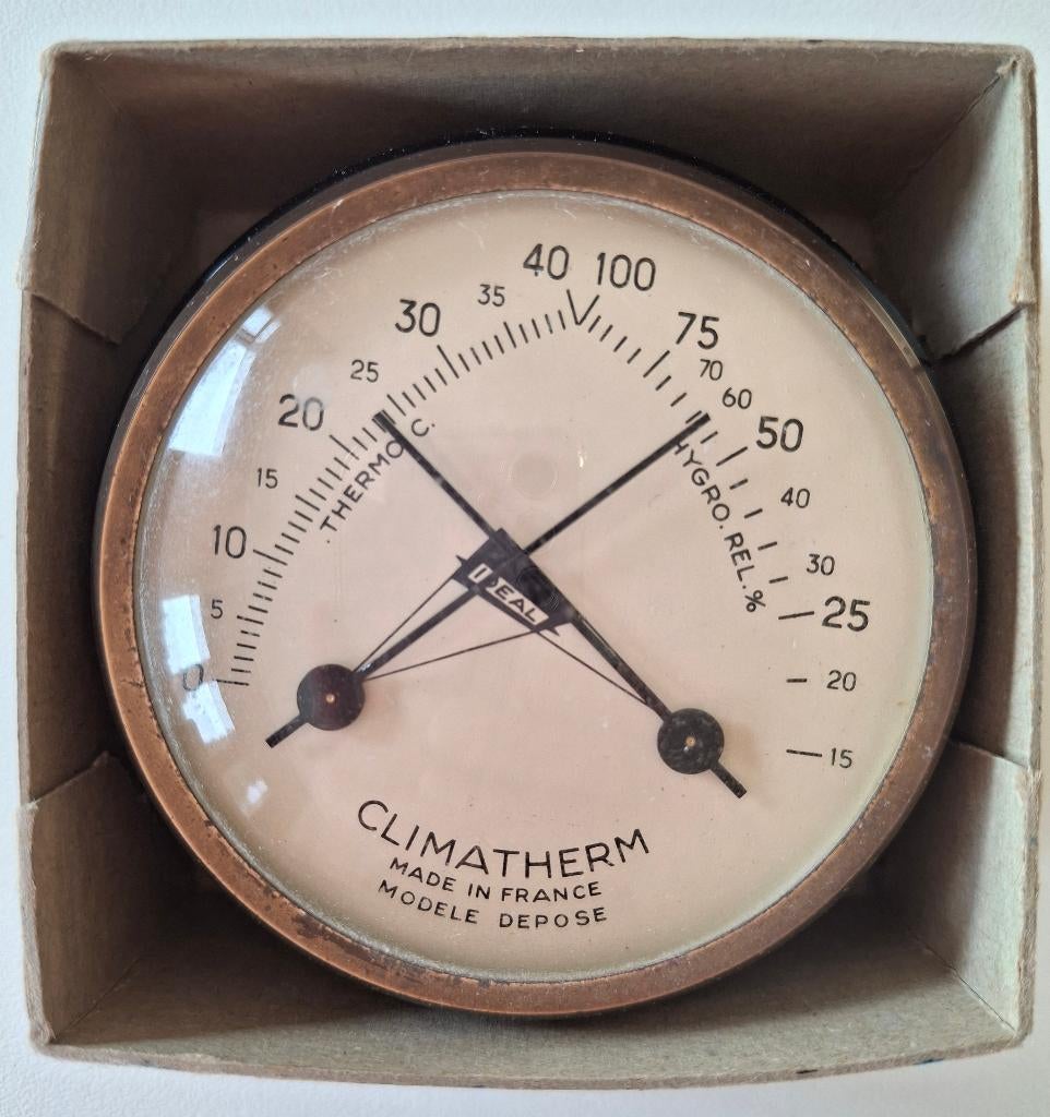 Vintage Climatherm Vochtmeter (France), Ophalen of Verzenden, Temperatuur