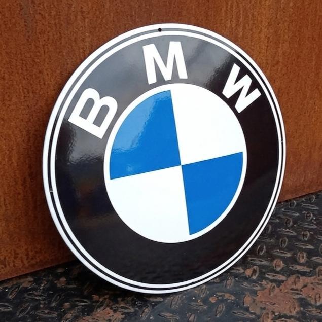 XL Emaille Schild BMW Dealer Reclamebord Vintage Mancave Oud, Verzamelen, Merken en Reclamevoorwerpen, Gebruikt, Reclamebord, Verzenden