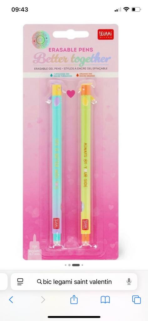 Bic Legami saint valentin, Diversen, Schoolbenodigdheden, Ophalen of Verzenden, Zo goed als nieuw