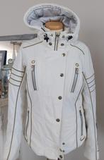 Ski jas, wit, goud, swarovski kristal, merk Bogner, maat S, Zo goed als nieuw, Kleding, Ski, Ophalen