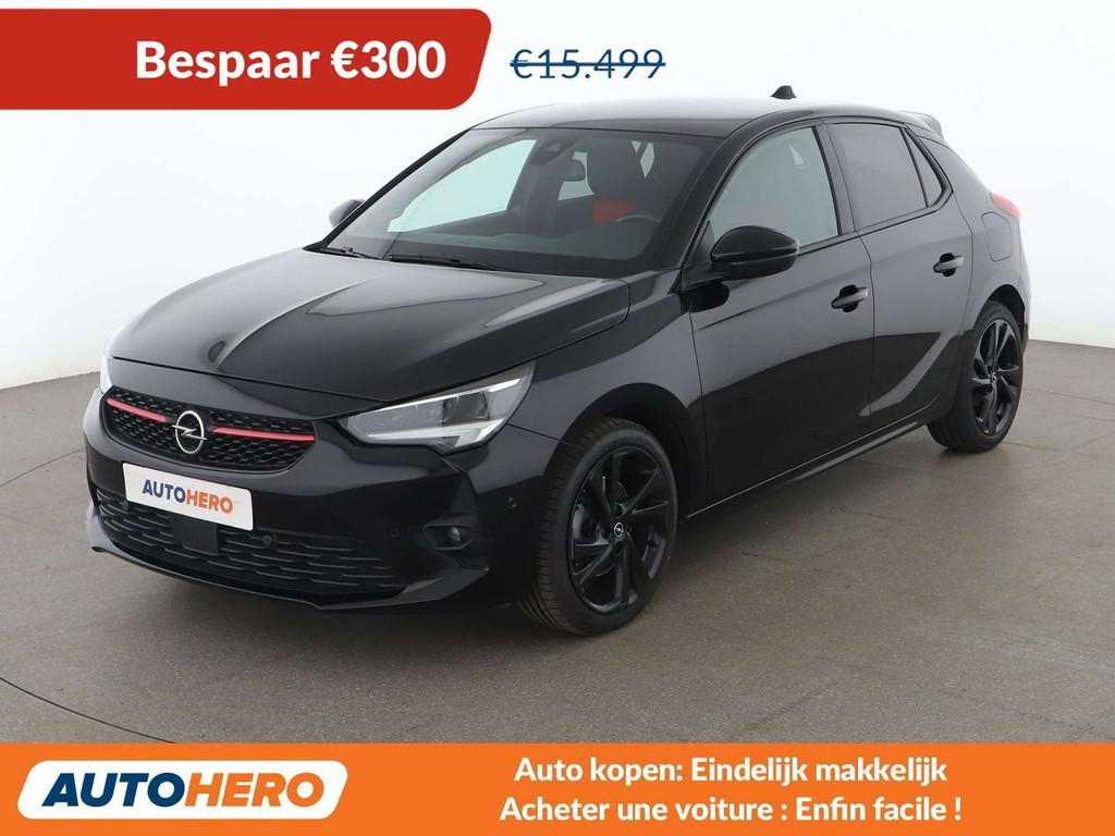Opel Corsa 1.2 Turbo GS Line (bj 2020, automaat), Auto's, Stof, Gebruikt, 1199 cc, Zwart
