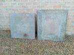 2 beton platen voor maken parasolvoet ., Tuin en Terras, Parasols, Ophalen, Parasolvoet