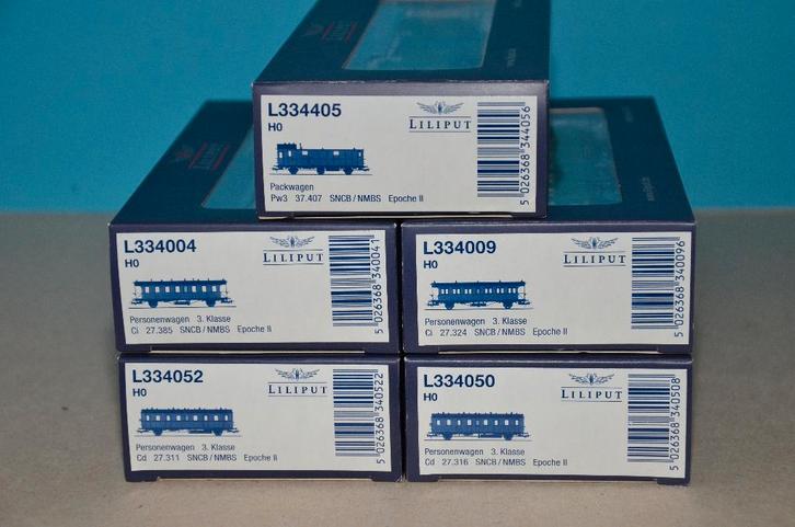Liliput HO Set 5 voitures SNCB Epoque II NEW+BOX, Hobby & Loisirs créatifs, Trains miniatures | HO, Neuf, Wagon, Liliput, Enlèvement ou Envoi