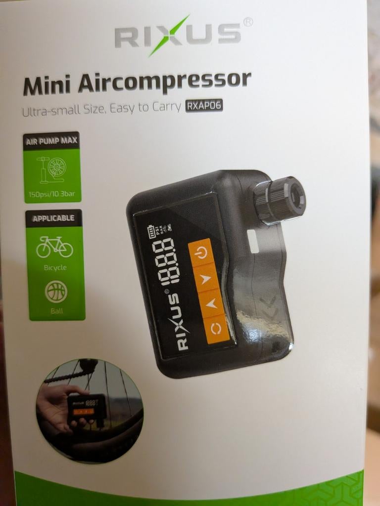 Rixus RXAP06 mini compressor/pomp, Ophalen of Verzenden