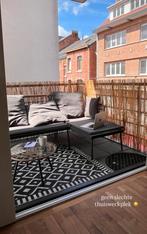 Driedelige loungeset met donkergrijze kussens, Tuin en Terras, Tuinsets en Loungesets, Ophalen, Textileen, Bank, Loungeset