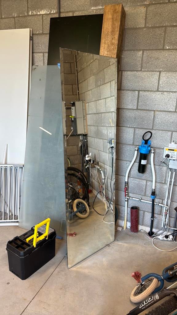 Grand miroir vintage, Antiek en Kunst, Antiek | Spiegels, Ophalen