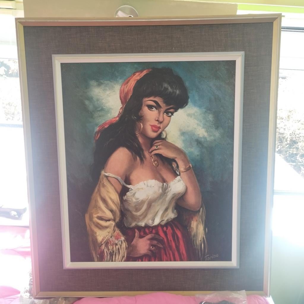 Schilderij 1970 Torino " la Gitane", geen schade, Ophalen