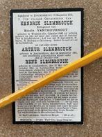 GUERRE 14-18 3 Civils tués par les Allemands Jonkershove, Enlèvement ou Envoi, Image pieuse