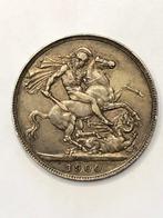 Munt zilver Groot Brittanië crown Victoria 1900 kwaliteit !!, Enlèvement ou Envoi, Autres pays, Monnaie en vrac, Argent