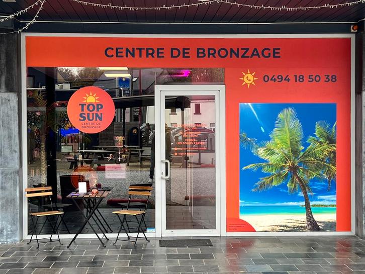 Centre de bronzage clé en main à vendre – Top Sun Nalinnes, Electroménager, Solarium, Banc solaire & Bronzage facial, Enlèvement