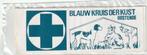 oude sticker Blauw kruis der kust Oostende, Verzamelen, Ophalen of Verzenden, Zo goed als nieuw, Bedrijf of Vereniging