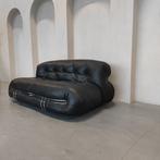 Cassina Soriana - tweezitsbank in Extra leer (cat Z) Zwart, Enlèvement ou Envoi