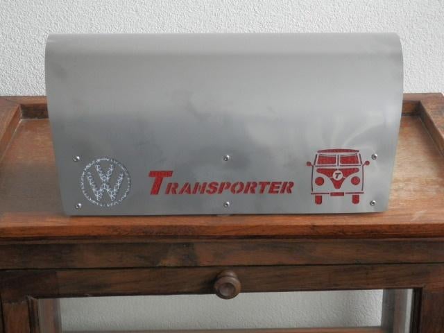 Boîte aux lettres en acier inoxydable avec VW Beetle ou Bus, Enlèvement, Neuf, Inox, Sur pied