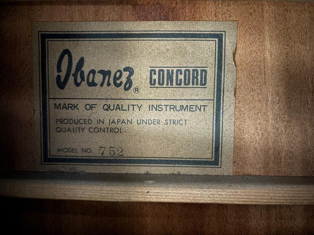 guitare ibanez concorde 752, Enlèvement, Utilisé, Guitare Western ou Guitare Folk, Avec valise