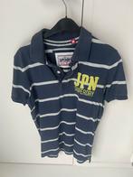 Blauwe gestreepte polo - Superdry - medium, Enlèvement ou Envoi, Comme neuf, Taille 48/50 (M), Bleu
