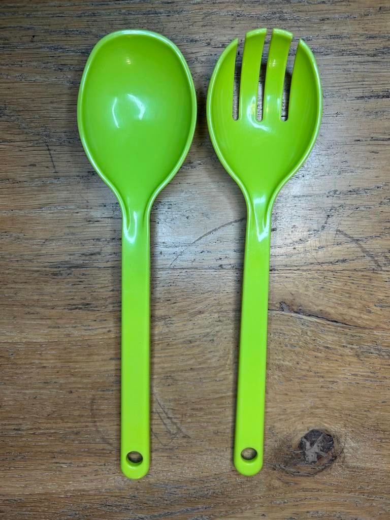 Lichtgroen Slabestek Ernesto kunststof, Huis en Inrichting, Ophalen of Verzenden, Zo goed als nieuw, Kunststof, Los bestek