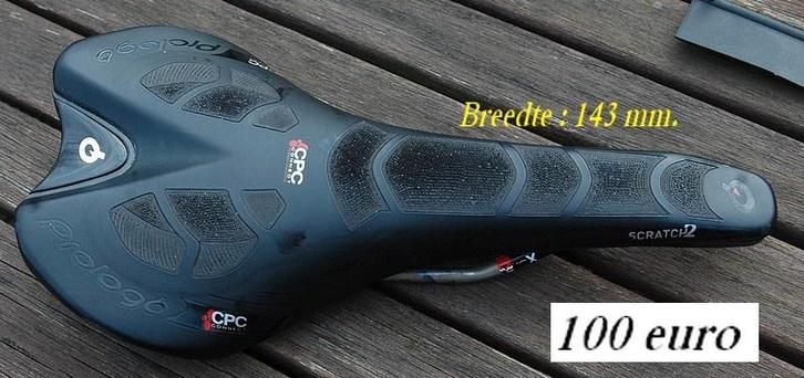 Koerszadel PROLOGO anti-slip, titanium rails, nieuwstaat., Fietsen en Brommers, Fietsaccessoires | Overige Fietsaccessoires, Zo goed als nieuw