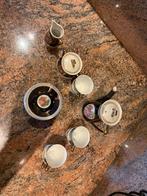 Service à café vintage - porcelaine - noir et doré, Enlèvement