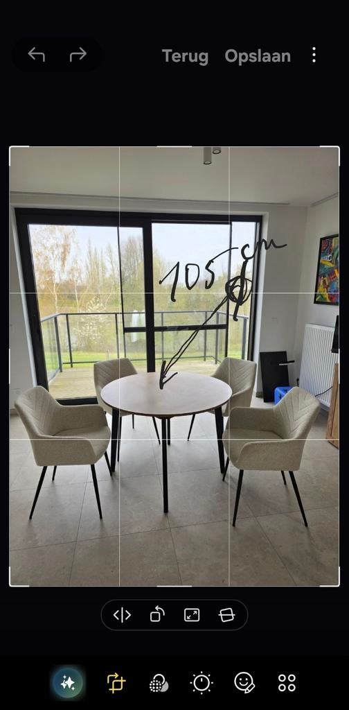 Tafel met 4 stoelen te koop, Ophalen