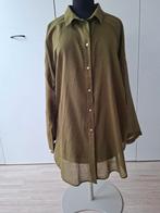 Groene katoenen doorknoop shirt/jurk L., Vêtements | Femmes, Blouses & Tuniques, Enlèvement ou Envoi, Comme neuf, Taille 42/44 (L)