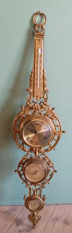 Wandklok met barometer, Antiek en Kunst, Ophalen of Verzenden