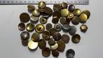 Lot van 45 Vintage Metalen Knopen – Mix van vormen, Hobby en Vrije tijd, Ophalen of Verzenden