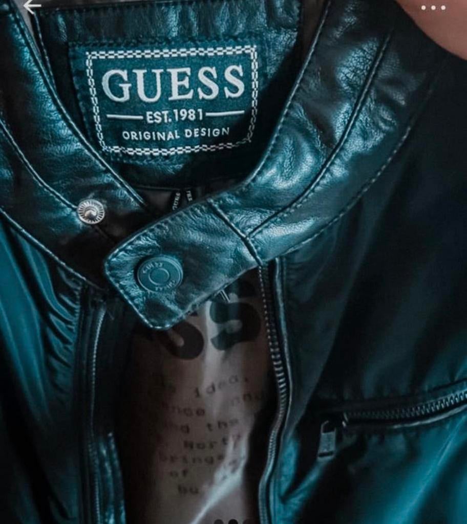 Guess Leather Jacket (NEW), Ophalen, Nieuw, Zwart