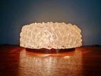 Grote plafondlamp in messing en matglas, Hillebrand, 1970, Ophalen of Verzenden
