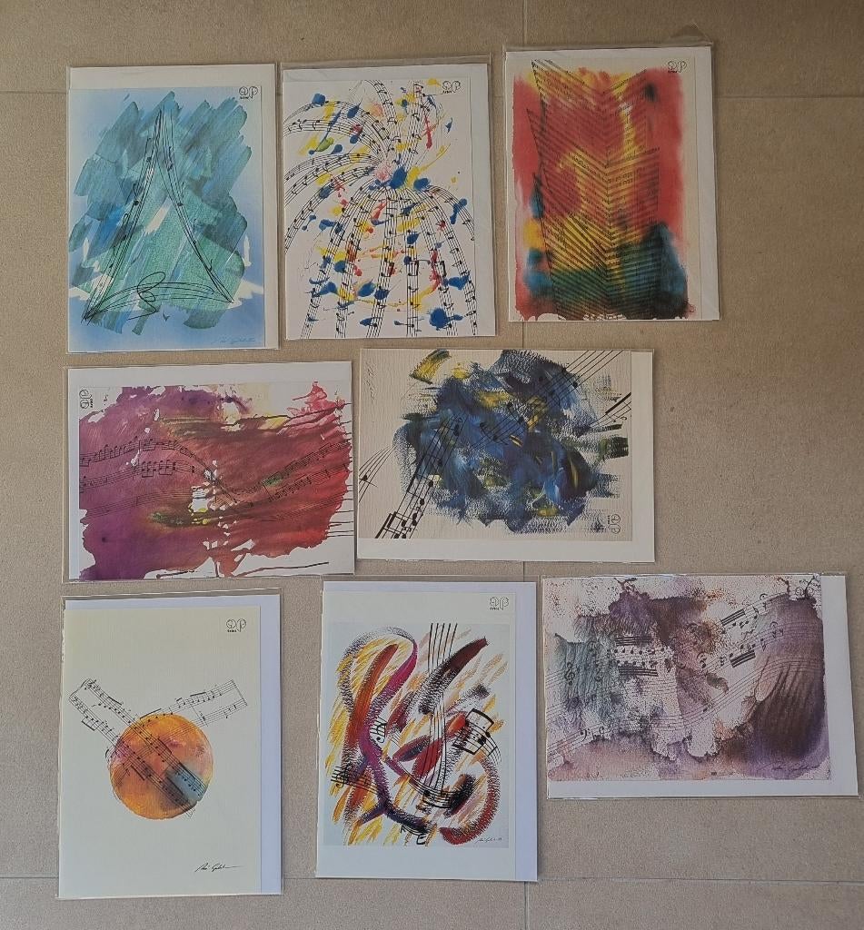 8 wenskaarten Thema muziek Artoz A5, Ophalen of Verzenden, Nieuw