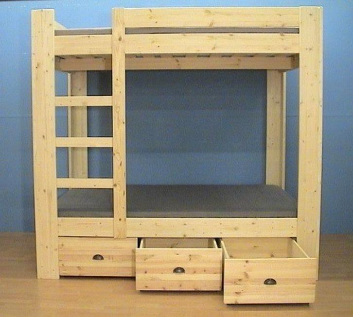 4-Persoons Stapelbed in 6 hoogtes en alle matrasmaten, Enfants & Bébés, Chambre d'enfant | Lits superposés & Lits mezzanines, Neuf