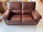 2 club cuir véritable 2 places Marron SC Ester, Enlèvement, Comme neuf, Deux personnes, Bois
