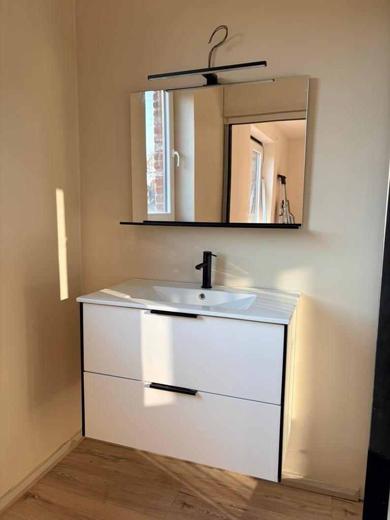 Meuble salle de bain avec lavabo, Armoire à miroir, Moins de 100 cm, Enlèvement, Utilisé