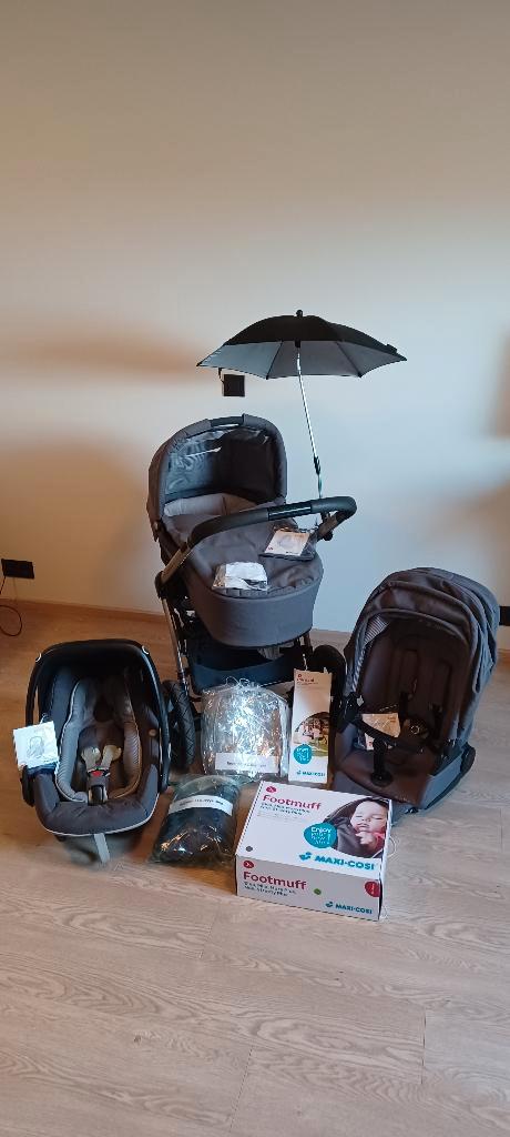 Kinderwagen 3in1 - Set Maxi Cosi Mura3plus Concrete Grey, Enfants & Bébés, Poussettes & Combinaisons, Utilisé, Poussette combi