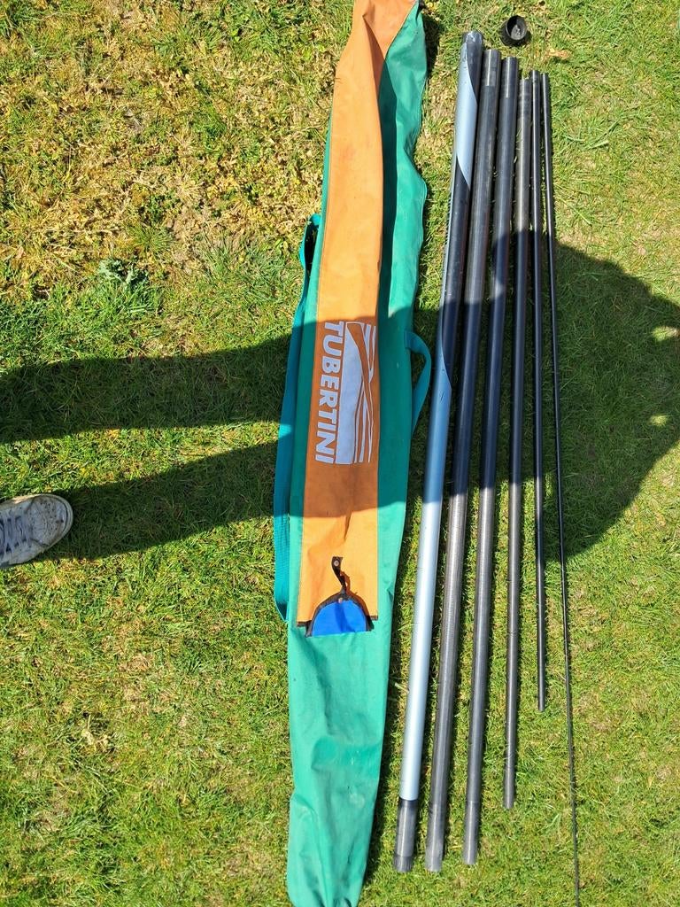 Vaste hengel tubertini 9,5 meter met lijnzak., Ophalen, Vaste hengel