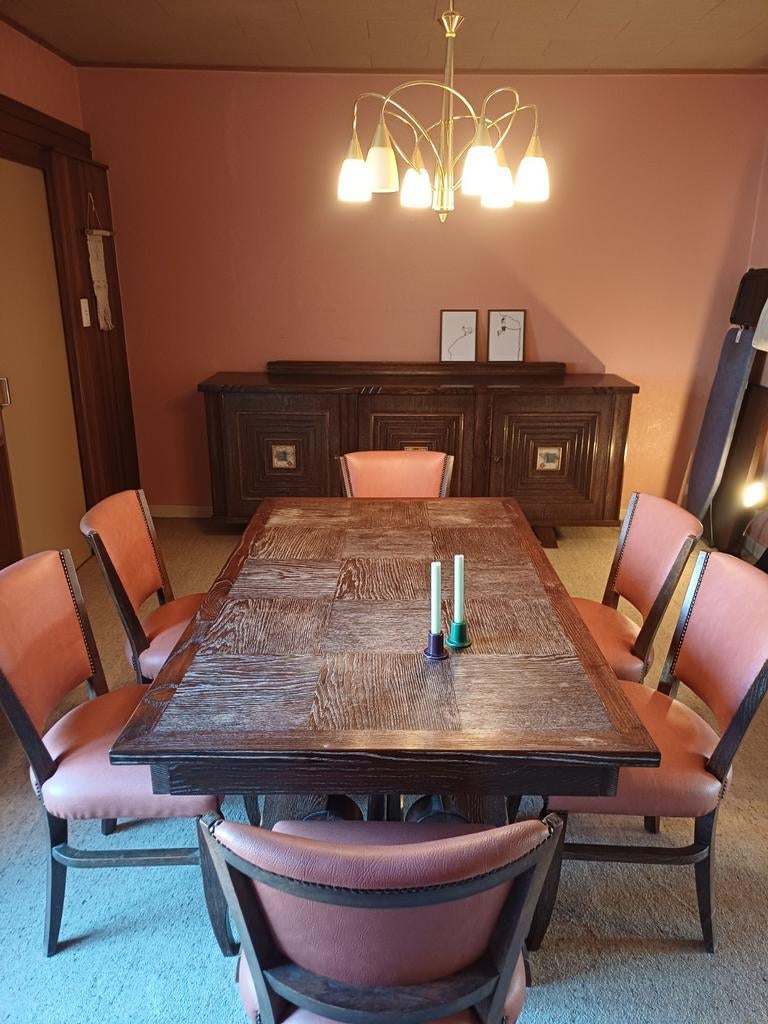 Stevige Eettafel, massief hout., Ophalen, Gebruikt