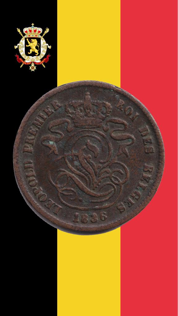 2 cents 1836 - Léopold I, Envoi, Monnaie en vrac