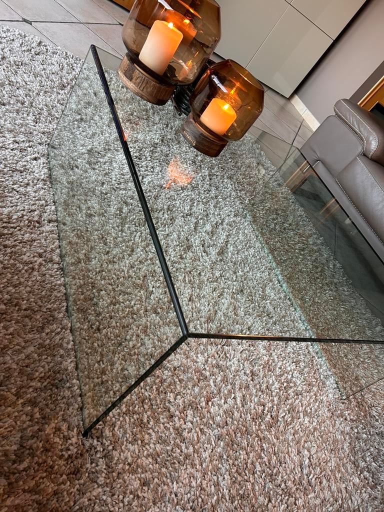 Salontafel, Ophalen, Vierkant, 50 tot 100 cm, Glas