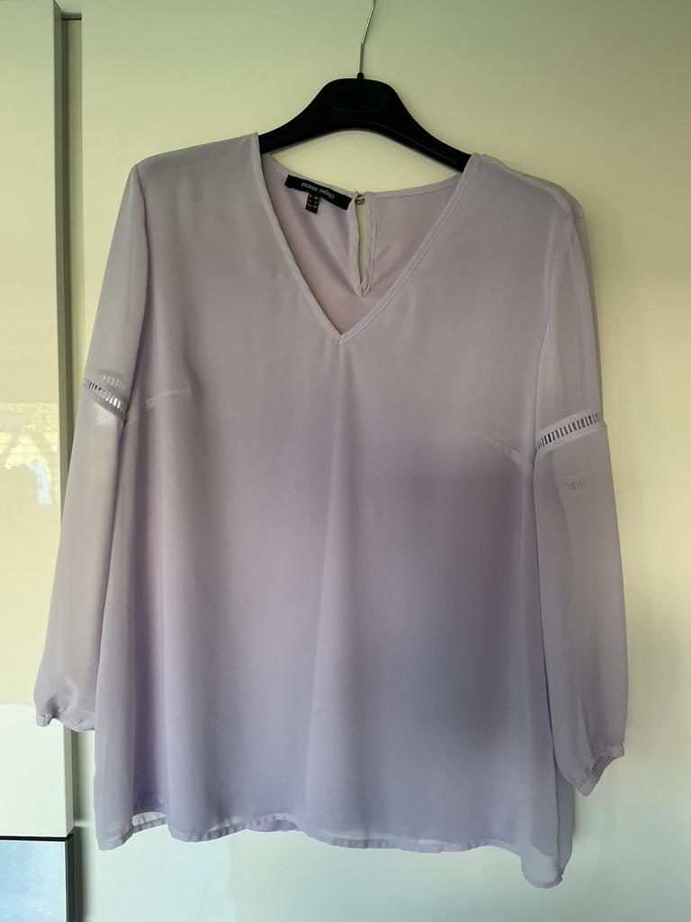 Lichtpaars bloesje van marie mero, Kleding | Dames, Blouses en Tunieken, Ophalen of Verzenden, Zo goed als nieuw, Maat 38/40 (M)