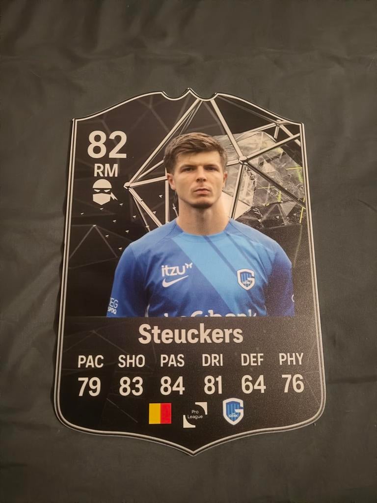 Voetbalkaartje (37cmx25cm) - Steuckers / KRC Genk, Ophalen, Zo goed als nieuw, Poster, Plaatje of Sticker
