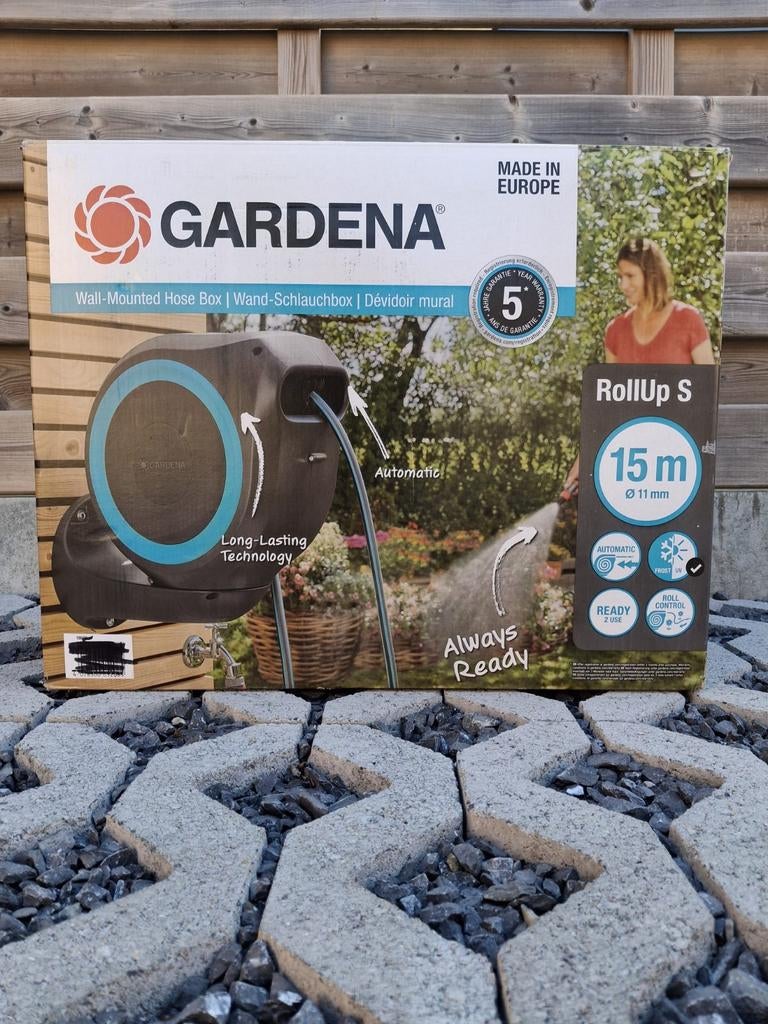 Boîte à tuyaux murale GARDENA - 15 m - NEUF, Enlèvement, Tuyau d'arrosage