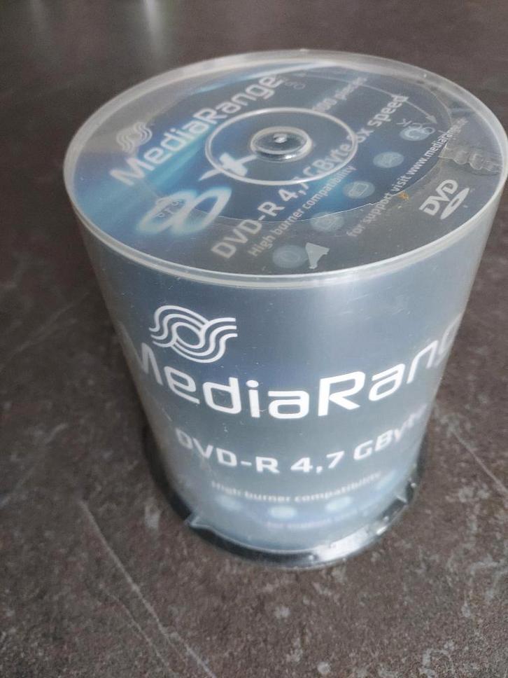 Spindle Mediarange neuf 100x DVD+R 4.7GBytes 8x, Computers en Software, Beschrijfbare discs, Nieuw, Dvd, Herschrijfbaar, Op spindel