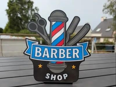 Mooie reclamebak voor de barber shop., Enlèvement ou Envoi, Neuf, Table lumineuse ou lampe (néon)