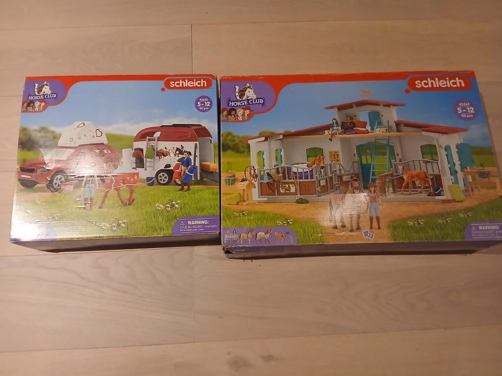 Schleich manege met een paardentrailer, Kinderen en Baby's, Speelgoed | Overig, Nieuw, Ophalen