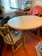 Ronde tafel diameter 100 en 72 hoogte, Huis en Inrichting, Stoelen, Grijs, Vier, Hout, Ophalen