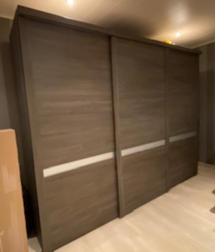 slaapkamer, Huis en Inrichting, Slaapkamer | Bedden, Gebruikt, Tweepersoons, Hout, Bruin, Ophalen
