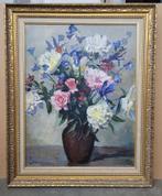 Luc DE DECKER, vaas met rozen, Antiek en Kunst, Ophalen of Verzenden